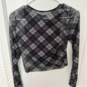 hollister, see through long sleeve with tank top attached